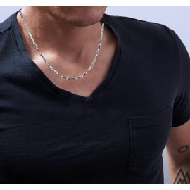 RENYILIN 6 PCS 3mm stainless steel necklaces for men and women necklaces accessories, chain length 23.6 inches (6 PCS necklace)