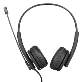 TECHZONE Diadema Alámbrica con Micrófono conexión USB 2.0 Negro TZDIA01