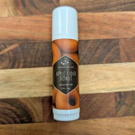 TRAVEL: Solid Body Butter For Dry Skin - Coconut Free - Body Care, Lotion - Mountain View Soap Unscented and Scent Sticks:_Apple Cider Donut_BUNDLE: One LARGE Stick and One TRAVEL Stick