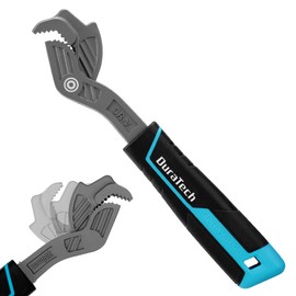 DURATECH 8-Inch Self-Adjusting Wrench, Multifunctional Self-Locking Wrench, Adjustable Size 3/8"-1"(9-25mm), CR-V Steel, Non-Slip TPR Handle, Versatile Tool for Home Repair, Mechanic and DIY Projects