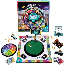 Dude Perfect Board Game with Soccer Add On; Action Packed Sports Challenges for Competitive Kids and Families | Perfect for Family Game Night; 2 to 5 Players; Ages 4 and up