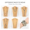 RIAH FASHION Hand Knotted Beads Endless Long Statement Necklace -