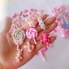 FULUSODO 60pcs Slime Charms Cute Set,Pink Bulk Mixed Resin Charms