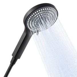 OFFO Handheld Shower Head Set, 6-Mode High Pressure Handheld Sprayer with 60 in Stainless Steel Shower Hose, High Flow Large Powerful Boosting Handheld Showerhead for Low Water Pressure, Matte Black