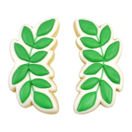 R&M Eucalyptus Leaf 4" Tinplated Cookie Cutter, Silver