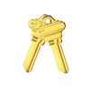 10pcs Brass Finish Key Blanks, SC1 Uncut Blank Keys