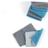 FOMIYES Bamboo Fiber Kitchen Dish Towels 5pcs Set Absorbent Dishcloths