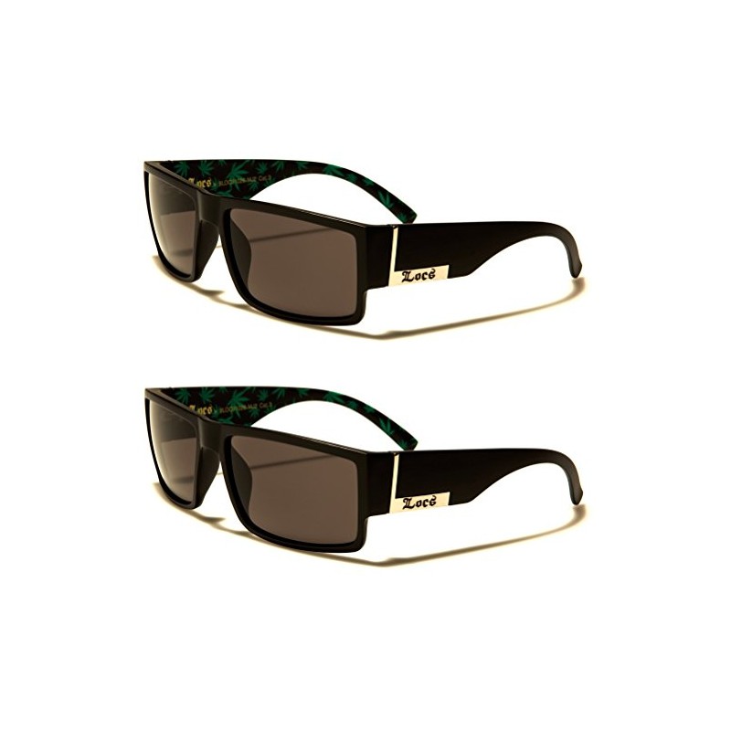 Locs 2 Pack Sunglasses Black Gangster Sunglasses, 2 Black Matte