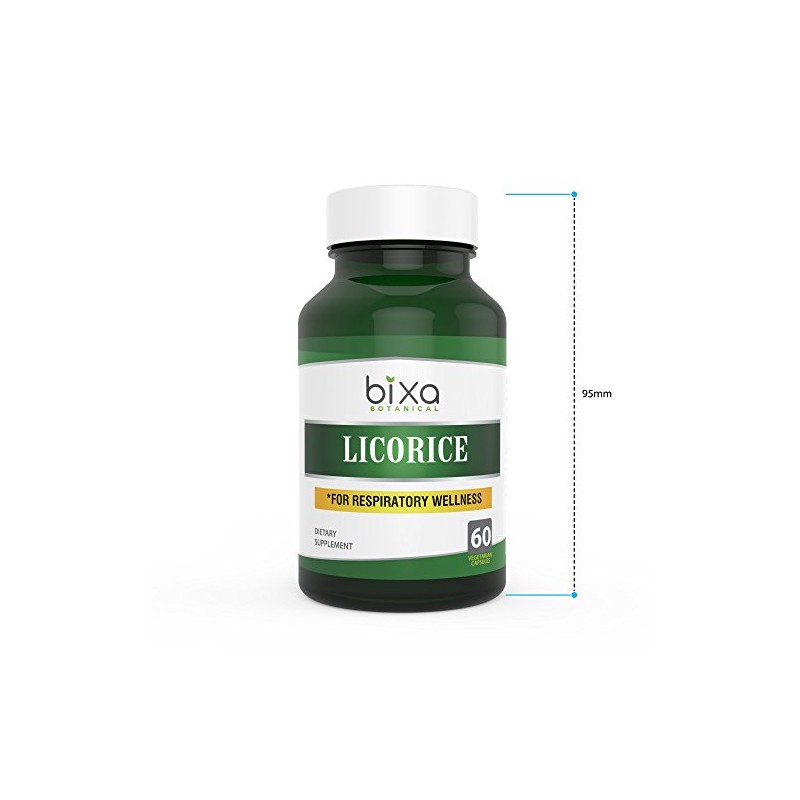 Licorice Root Extract Capsules/Mulethi/Glycyrrhiza Glabra, 60 Veg Capsules, 450 mg,