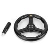 200*18mm Black Anti slip Bakelite 3 Spoked Lathe Handwheel with