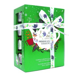 English Tea Shop Organic Holiday Green Prism - 12 Pyramid Tea Bags - 4 Different Flavours., 24 g