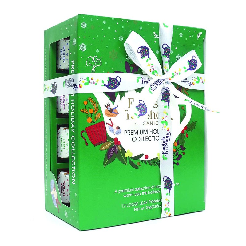 English Tea Shop Organic Holiday Green Prism - 12 Pyramid