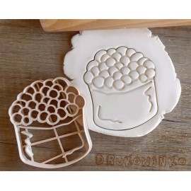 Drukowanko Sushi Rolls Roll Japan Japanese Nigiri Tempura Ramen Food Cookie Cutter Pastry - Small - 6x5 cm Outline only