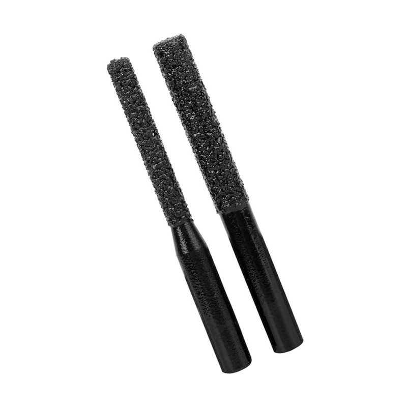 2Pcs Diamond Router Bits Black Brazed Straight Shank for Quartz