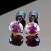 VOLUKA Titanium Colorful Cubic Zirconia Earrings Hypoallergenic for Sensitive Ears,
