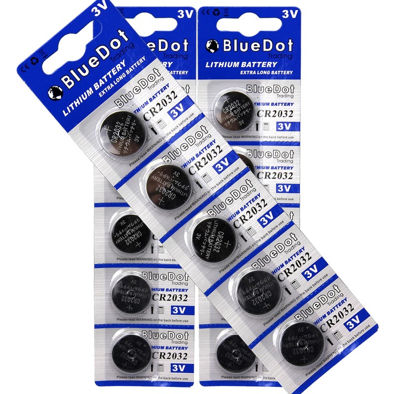 BlueDot Trading Batteries High Power Lithium 3V CR2032 Coin Battery