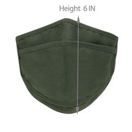ililily Cotton Solid Color Face Mask Reusable Shield With Filter Pocket (One Size, Green)