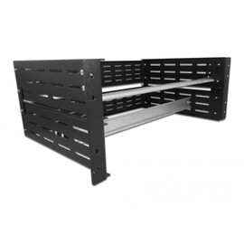 Delock 19 Inch DIN Rail Mount 4 U, Black