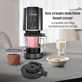 Outer Bowl Lid for Ninja Ice Creami Maker, Ice Cream Maker Accessories Compatible with Ninja Creami NC299AMZ / NC300 Series (No Paddle)