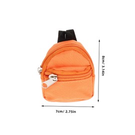 Wakauto 6pcs Mini Doll Backpack Dollhouse School Accessories,1/12 Simulation Miniature Backpack Bag with Zipper Dollhouse Accessories for Decoration and Play