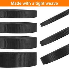 BEYOURD Extra Thick Webbing, Heavy Duty Nylon Straps, Flat Strapping for Outdoor DIY Gear Repair (5/8" x 12 Yard)