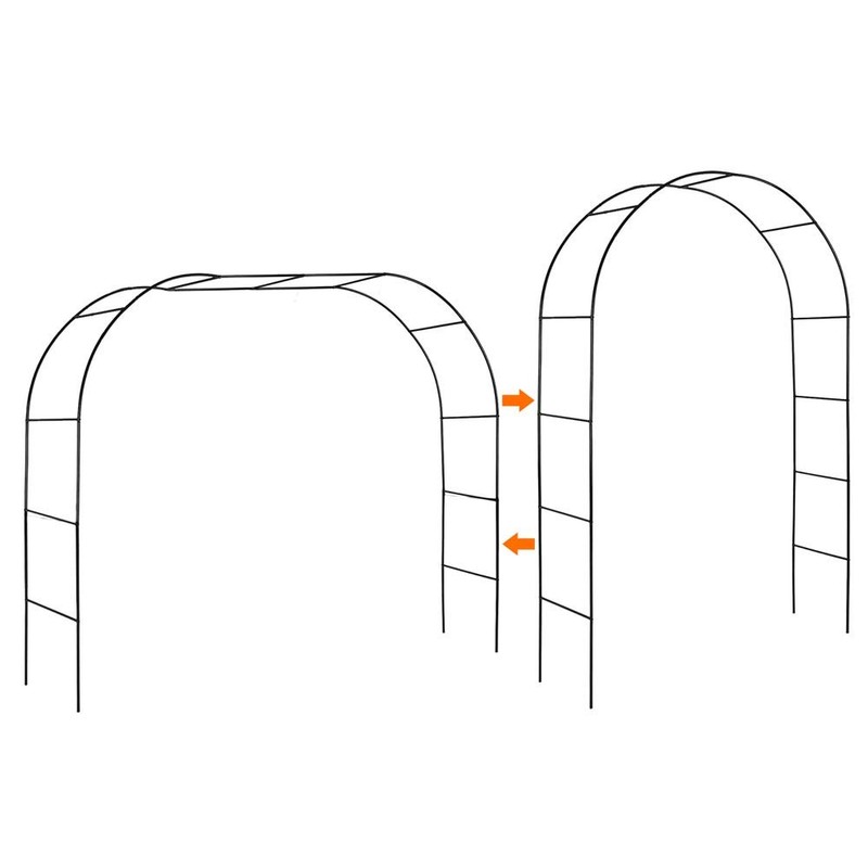 Mr.Ton Garden Arch Trellis for Climbing Plants Outdoor, Metal 7.8ft