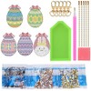 [LOYELEY] 5D Diamond Art Keychains, 5 Pcs Single Sided Egg
