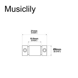 Musiclily Pro 21mm Barrel Steel Telecaster Saddles for Fender Squier Tele Style Electric Guitar, Chrome (Set of 3)