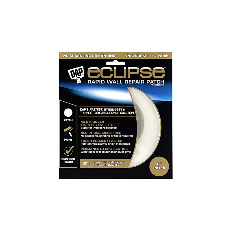 DAP 7079809165 Repair Eclipse Wall Patch, 6 Inch, Clear, White