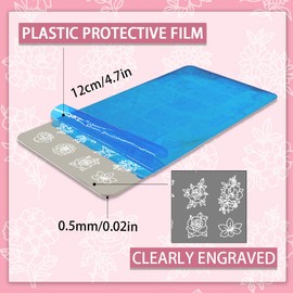 PH PandaHall 3pcs Blumen Nagel Stamping Plates, 68 Muster Floral Rose Nail Art Schablonen Pflanzen-Nagelkunst-Schablone für Frauen Nageldesign Druck Maniküre Salon Frühling