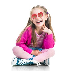 Blulu Kids Heart Shaped Sunglasses for Toddler Girls (Color 1, 3 Pair)