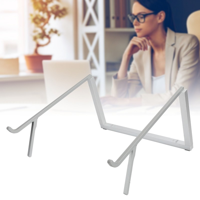 Laptop Stand Aluminium Tablet Riser Foldable Portable Notebook Holder Silver