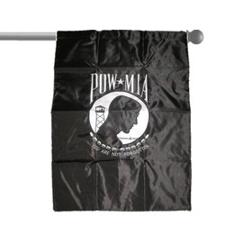 28x40 Embroidered Double Sided POW MIA POWMIA Prisoner of War Missing In Action Garden Pole Sleeve 28"x40" Flag Banner