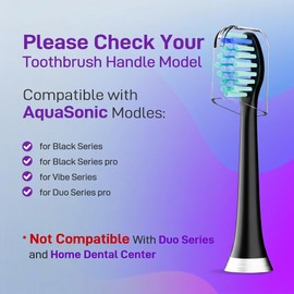 Replacement Brush Heads Compatible with AquaSonic Black Series Toothbrush