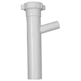 Dearborn PP9817 Tubular Branch Tailpiece 1-1/2 x 8 Slip Joint with 3/4 Branch