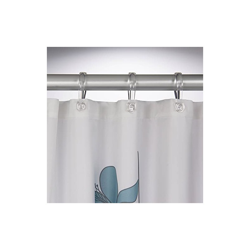 Sealskin Orchid Shower Curtain, Polyester, Blue, 180 x 200 cm