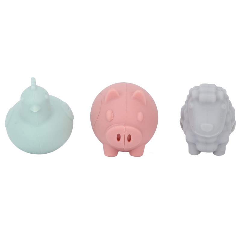Olla de Cocina de Silicona de Dibujos Animados, 3 Piezas