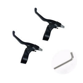 QUEXLAI 1 Pair Black Kids Bicycle Brake Levers, High Quality Aluminium Alloy Brake Lever with Hex Key, Kids Bicycle Handbrake Lever Parts, Durable