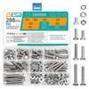 288 Pcs M6 Bolts and Nuts Set, Flat Hex,Metric Assorted
