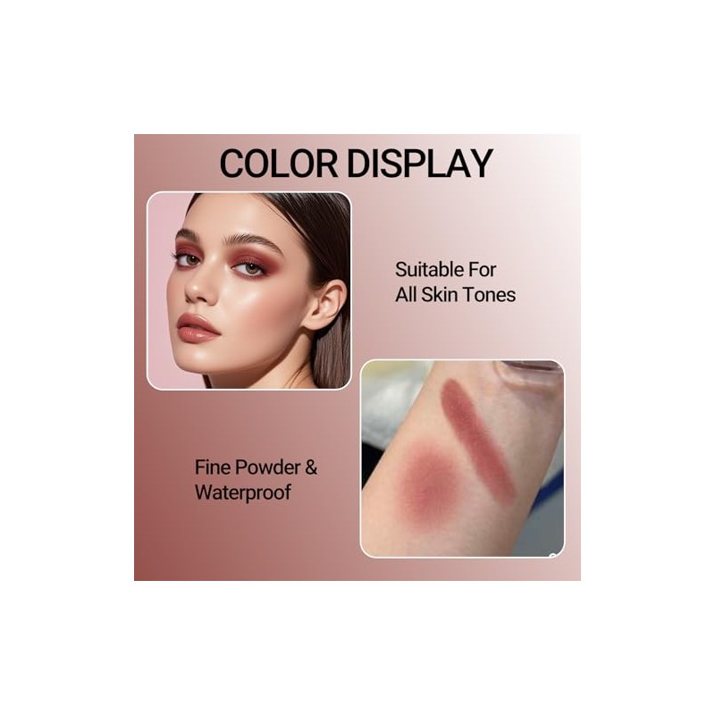 Erinde Monocromo Sombras Para Ojos Matte, Resistente al Agua, E05