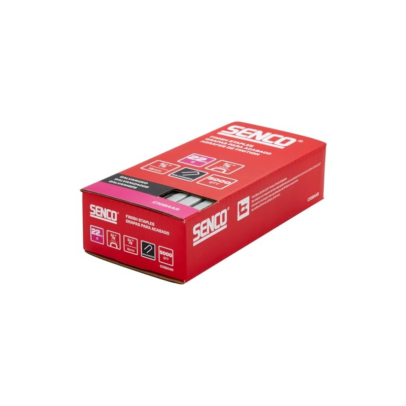 SENCO C10BAAR 5/8" 22 Gauge 3/8" Crown Collated Finish Staples,