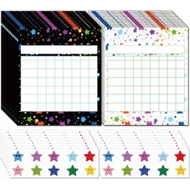 Incentive Reward Chart for Kids: 80 Pack Behavior & Chore Charts with 1800 Star Stickers - Encouraging, Positive Reinforcement for Toddlers to Students, Classroom & Home Use
