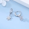 SLUYNZ 925 Sterling Silver Snowflake Dangle Earrings for Women Snowflake