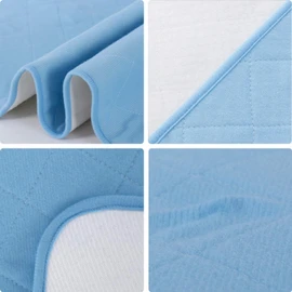 SPRINGSPIRIT Washable Bed Pads for Incontinence 34'' x 52'' (1 Pack), Absorbent Waterproof Bed Pads with Non-Slip Back for Adults, Kids, Women, Blue