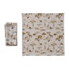 Creative Co-Op 4-Piece Cotton and Linen Printed Dinner Napkins with