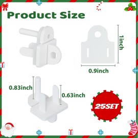 25 Sets Plug Protectors Covers and Weatherproof Gaskets, Outdoor Waterproof Outlet Plug Covers for Christmas Lights, Extension Cords, GFCI Tripping Prevention, Fit 2 or 3 Pronged Plugs