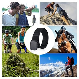 ZHSH Tactical Belt,Men Nylon Belt with YKK Plastic Buckle,Military Breathable Adjustable Casual Belt,with 1 Bottle Buckle ( Grey )