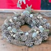 MIJOMA Christmas Wreath, Pine Cone Wreath, Beautiful Winter Decoration for