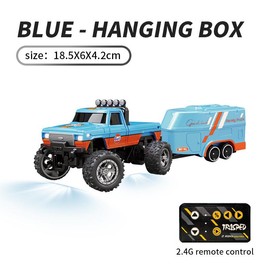 Hotfree 1/64 Mini RC Monster Truck with RV 2.4GHz Remote Control USB-C Rechargeable All-Terrain Racing Car for Kids Boys & Dads Indoor Outdoor Fun Perfect Birthday Gift - Fathersdaygift:_B-7525