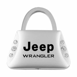 Au-Tomotive Gold, Inc Jeep Wrangler Clear Crystals Purse Shape Key Chain Key-ring Keychain
